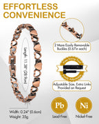Feraco Copper Ankle Bracelet for Women, 99.99% Pure Copper Magnetic Anklet with 3500 Gauss Neodymium Magnet, Adjustable Jewelry