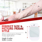 HEALQU Transparent Film Dressing, 6'' x 8'' Pack of 10 Waterproof Wound Bandage Adhesive Patches, Post Surgical Shower or IV Shi