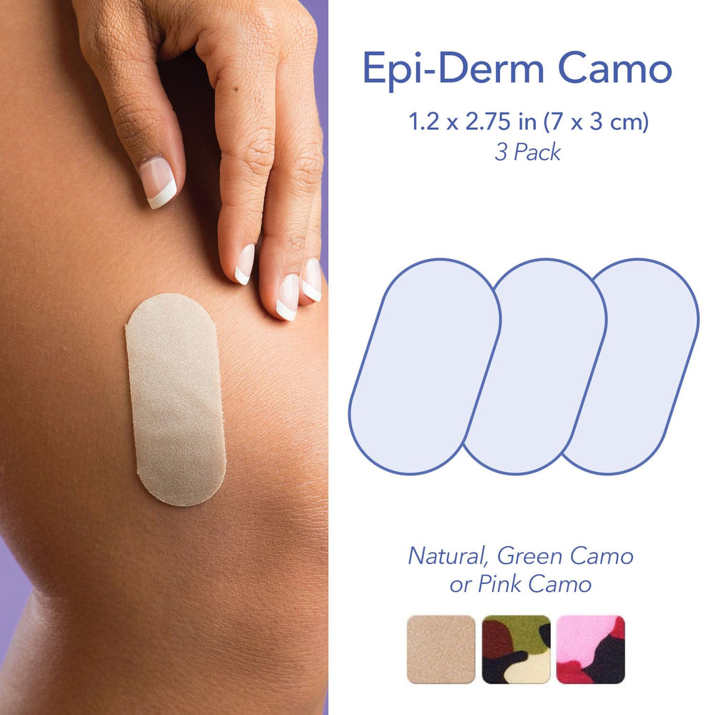 Biodermis Epi-Derm CAMO Silicone Scar Sheets, Scar Strips for Trauma, Burns, Mole Removal, Premium Grade Silicone Scar Tape for