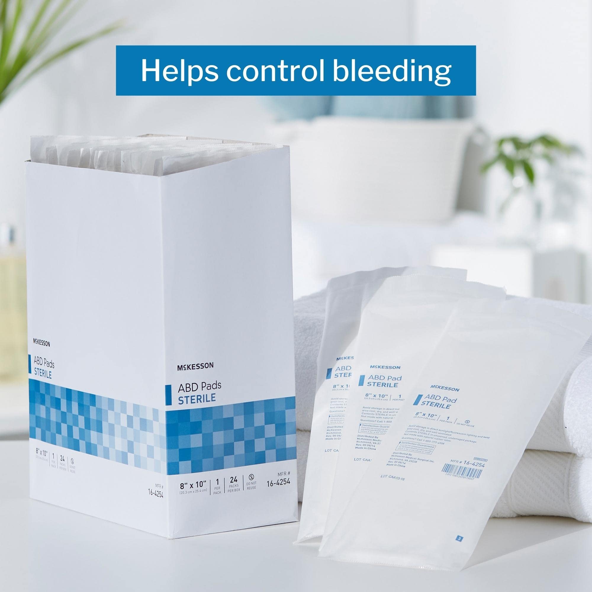 McKesson ABD Pads, Sterile Abdominal Pads, Wound Dressing, 8 in x 10 in, 24 Count, 1 Pack