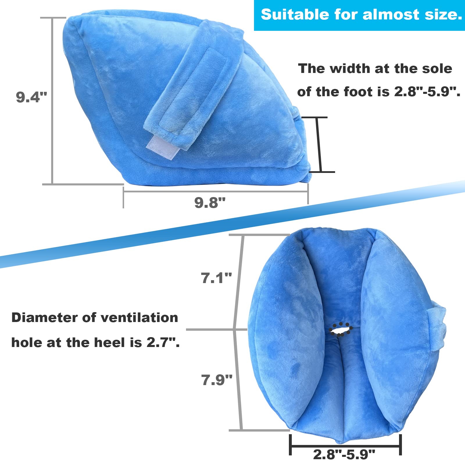 Heel Protector Cushion Foot Support Pillow for Pressure Sores & Ulcers, 1 Piece Foot Elevation Pillow Ankle Protector Pressure R
