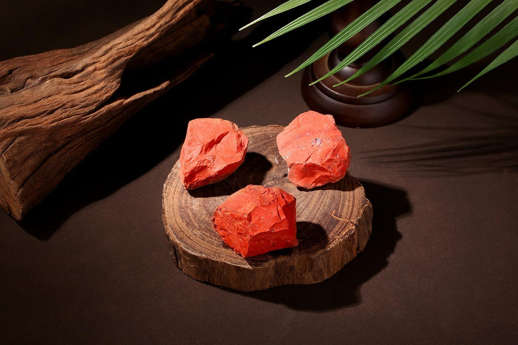 NUKAYAI 2Pcs Red Jasper 1.8-2.2 Large Healing Crystals Stones Natural Raw Rock Rough Crystals Rocks Red Jasper Stone for Wrappin