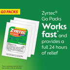 Zyrtec 24 Hour Allergy Relief Tablets, Individually Wrapped Indoor and Outdoor Allergy Medicine with 10 mg Cetirizine HCl per An