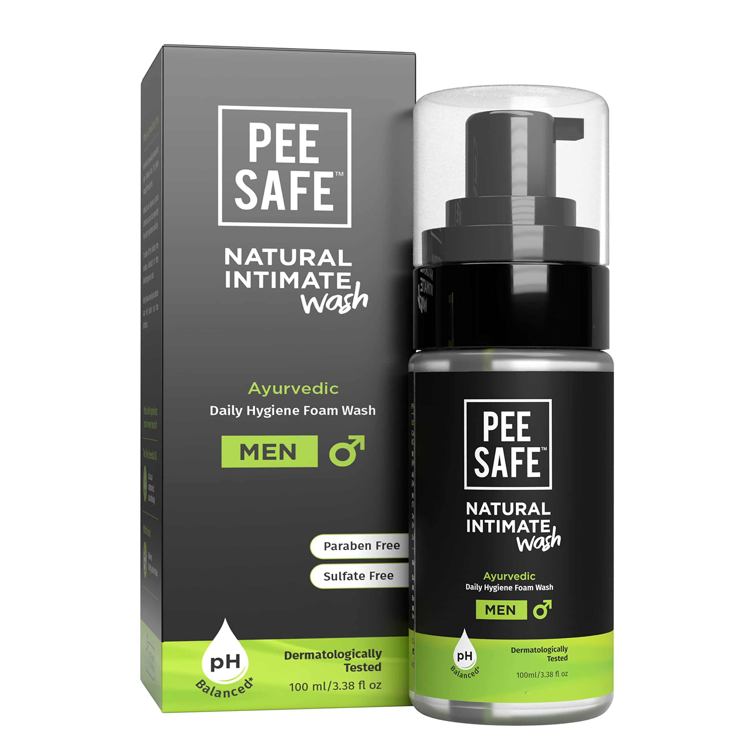 PEESAFE Natural Intimate Wash for Men | with Tea Tree Essential Oil | Ayurvedic | Intimate Wash | Men Genital Wash | Intimate Wa