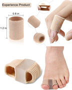Golbylicc Bunion Toe Separators for Overlapping Toes Women Men, Gel Toe Spacers Bunion Corrector with 2 Loops for feet (4PC)