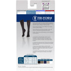Truform Compression Socks, 15-20 mmHg, Women's Dress Socks, Knee High Over Calf Length, White Cable Knit, X-Large