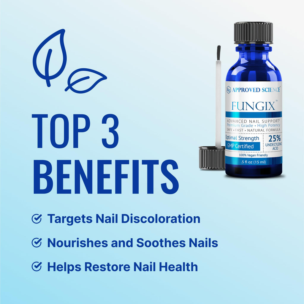 Approved Science Fungix - Nail Fungus Formula - With Tea Tree Oil, 25% Undecylenic Acid, Vitamin E - Pack of 1 - All Natural, Ve