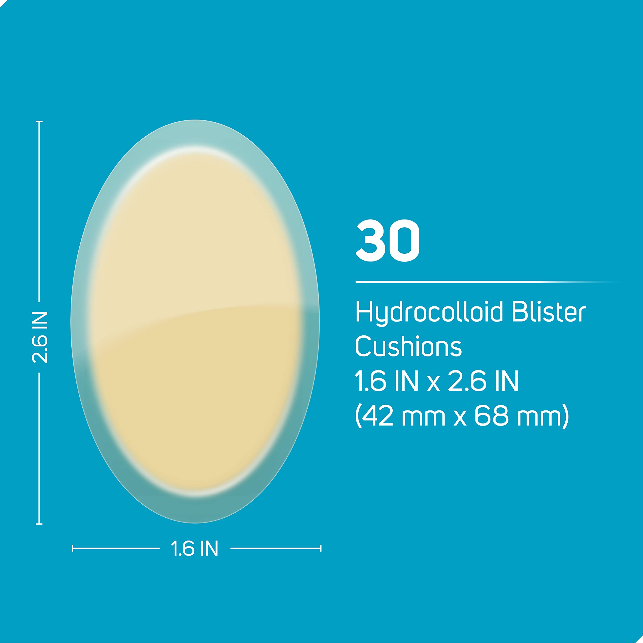 Care Science Hydrocolloid Gel Blister Cushion Bandages, 30 ct | Cushions & Protects Blisters, Long-Lasting