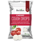 Herbion Naturals Cough Drops with Natural Cherry Flavor, Dietary Supplement, Soothes Cough, for Adults and Children Over 6 Years