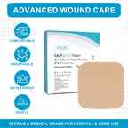 MedVance TM Foam - Waterproof Non-Adhesive Hydrophilic Foam Dressing 2X 2 Box of 5 dressings