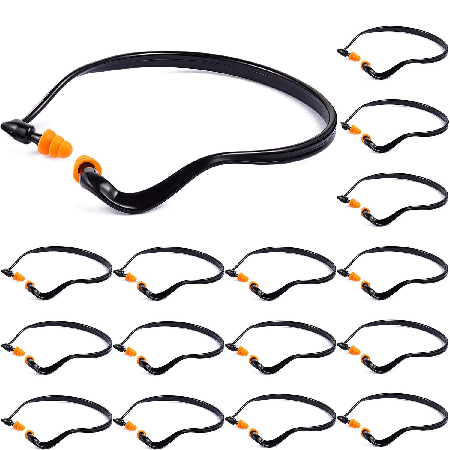 Banded Earplugs for Shooting Range Band Ear Plugs Lightweight Silicone Earplugs for Hearing Protection, Noise Reduction, Work, C