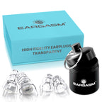 Eargasm High Fidelity Earplugs with Transparent Filters - Reusable Noise Reduction Hearing Protection Ear-Plugs with Carrying Ca