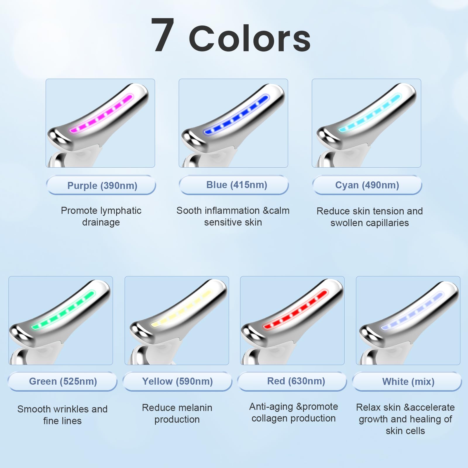 Budobiruon Red Light Therapy for Face, Face and Neck Massager, Wrinkle Remover with Red Light Therapy for Skin Care, Cleansing,