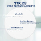 TUCKS Medicated Cooling Pads, 200 Count - Witch Hazel Pads for Sensitive Areas, Cleanse and Protect from Irritation