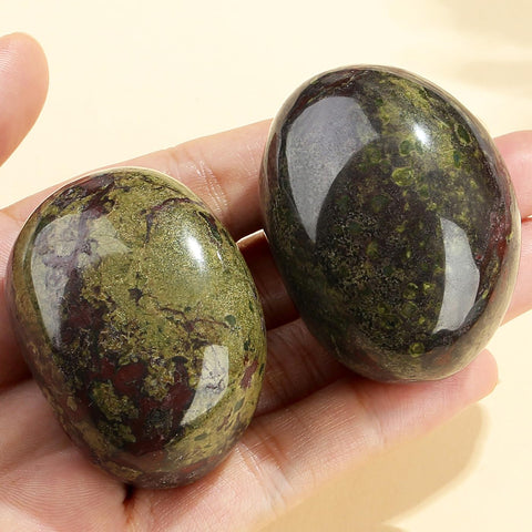 MAIBAOTA 1.6-2.0'' Dragon Stone Large Bloodstone Reiki Natural Tumbled Polished Stones for Energy Witchcraft Therapy Meditation 