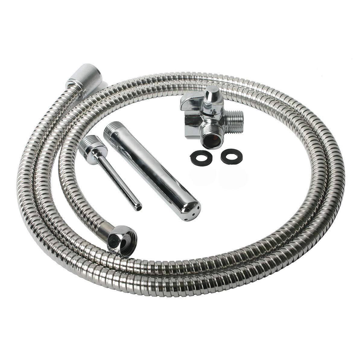 Cleanstream Shower Enema System, 6-Foot Hose, 5-Inch and 3.5-Inch Nozzles, Water Flow Regulator, Rubber Washers, Cleaner Kit for