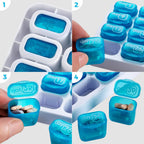 Monthly Pill Organizer - (Pack of 2) 31 Day Pill Organizer with Large Removable Medication Pods, Portable Pill Case Box and Hold
