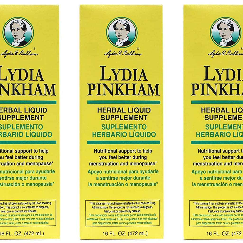Lydia pinkham liquid to feel better during menstruation and menopause - 16 oz, 3 pack