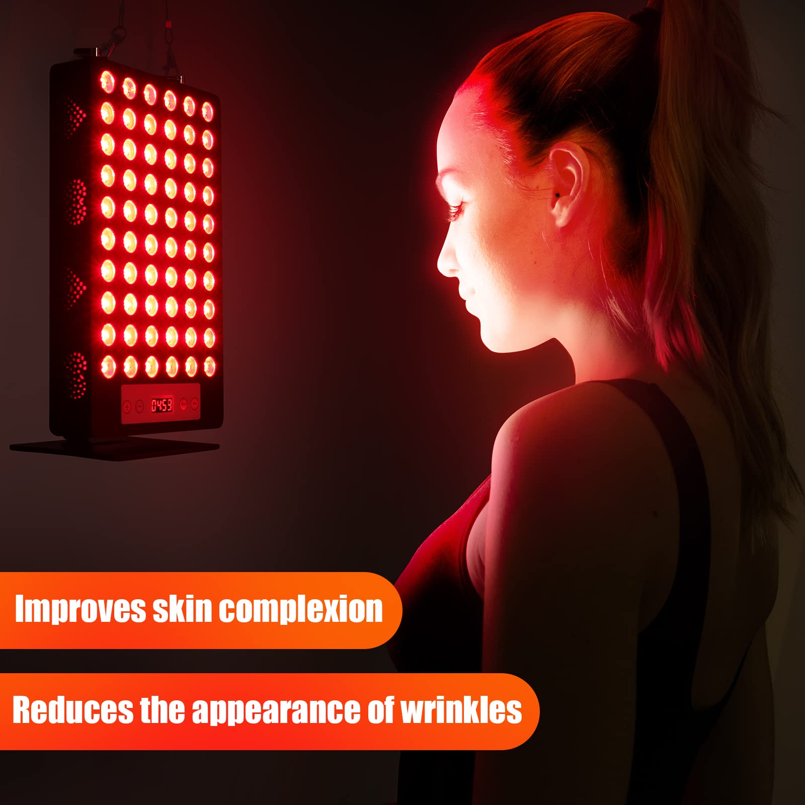 Red Light Therapy Device, Red 660nm & Near Infrared 850nm Infrared Light Therapy for Body, Light Therapy Panels with Adjustable
