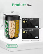 PULIV Large Pill Bottle Organizer, Supplement Organizer for Holding 6 Various Vitamins, Pill Box Case with Anti-Mixing & Wide Op