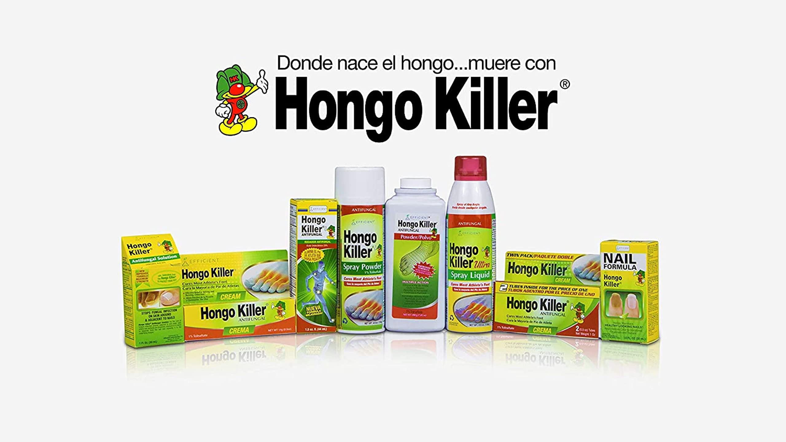 HONGO KILLER Antigungal Foot Spray Powder, 4.6 Ounce Foot Powder Spray,Clear