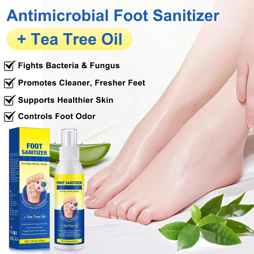 Tea Tree Oil Foot Spray, Clear Foot Spray, Keeps Feet and Shoes Fresh, TeaTree OilSpray for Foot (120ml/4.06 oz)