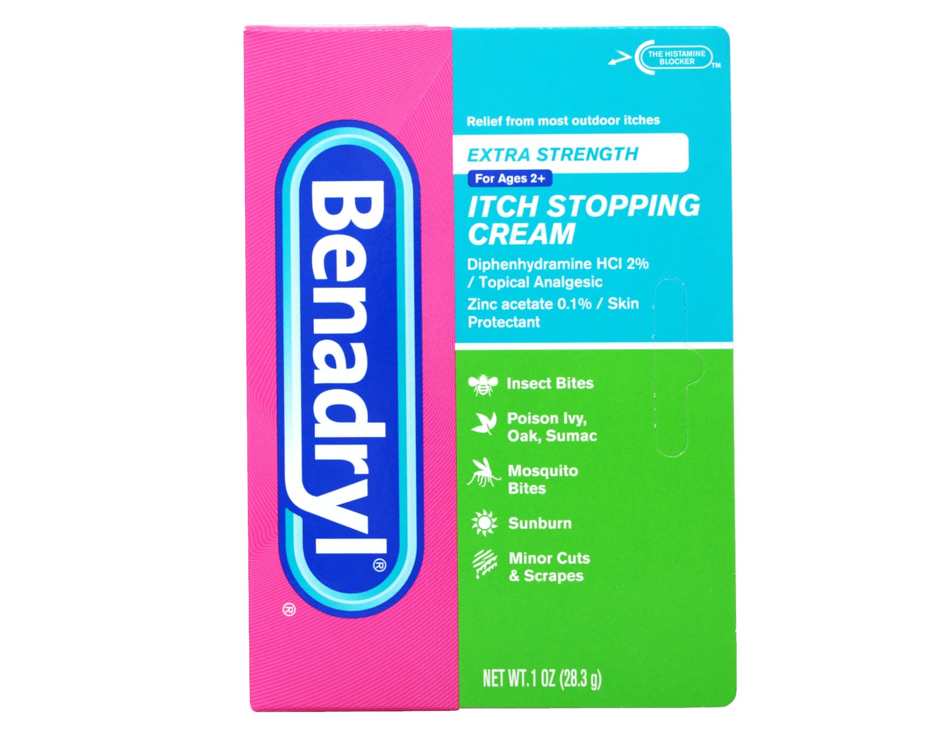 Benadryl Itch Stopping Cream Extra Strength 1 oz (Pack of 3)