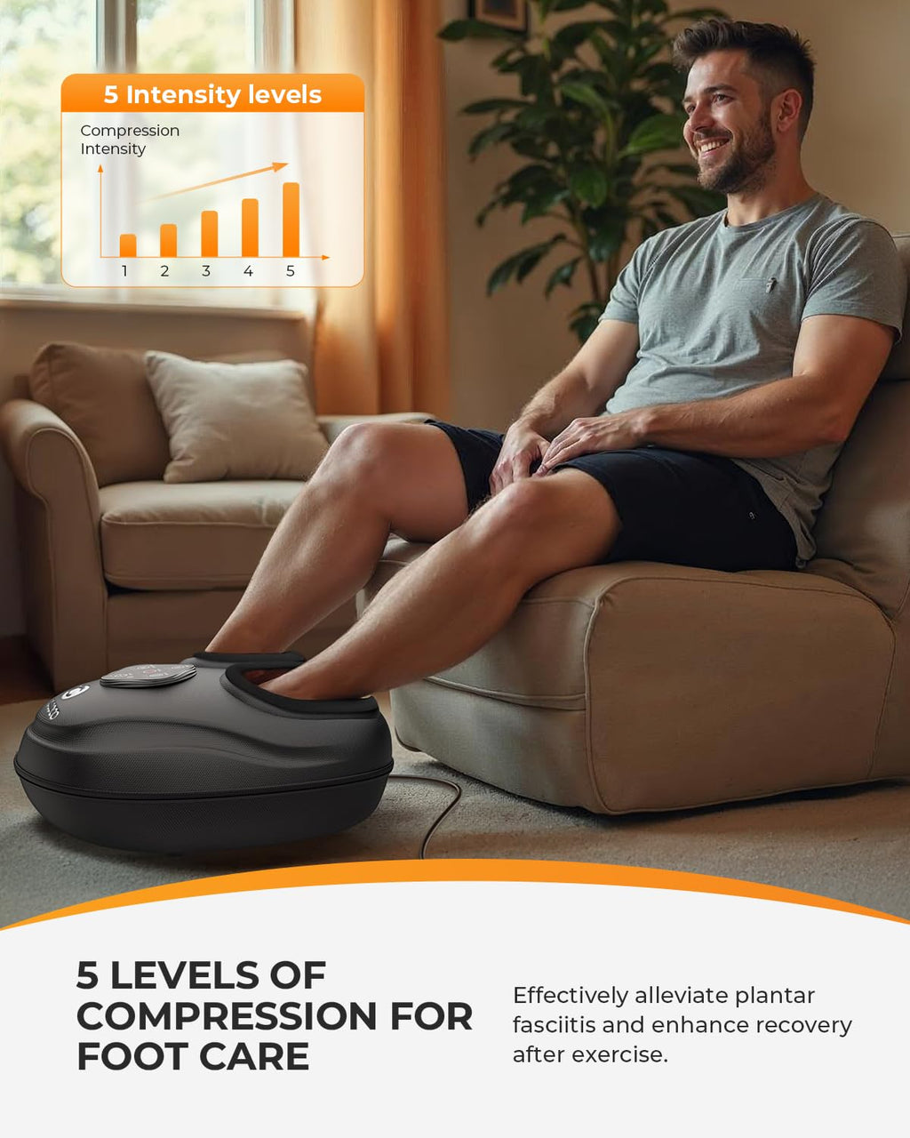 CooCoCo FSA HSA Eligible Foot Massager with Heat, Upgraded Shiatsu Feet Massager for Plantar Fasciitis, Neuropathy, Gifts for Wo