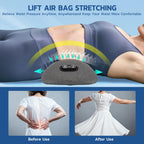 ZOYACREATE Rechargeable 3 in 1 Lumbar Support Pillow, Electric Lower Back Massager Waist Decompression Devices Heat Vibration