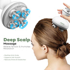 adomii Electric Scalp Massager for Headache & Stress Relief - Cordless, Handheld Head Massager for Scalp w/ 84 Kneading Nodes fo