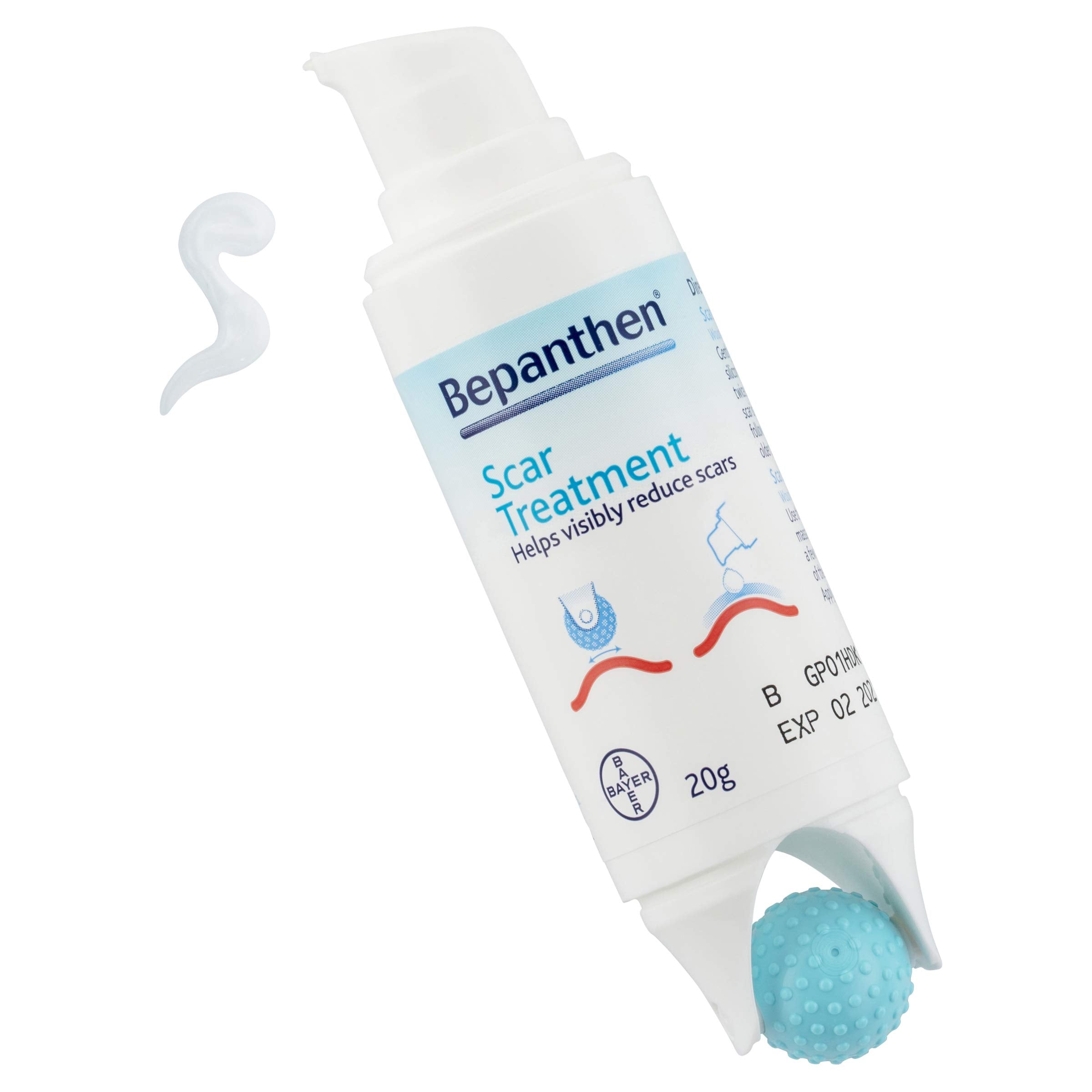 Bepanthen Scar Treatment Silicone Gel Helps Visibly Remove Scars, Moisturising Formula for New and Old Scars, 20 g