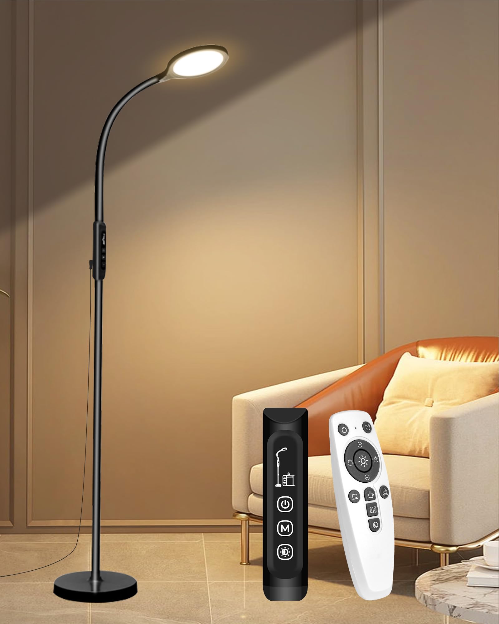 Aoife Light Therapy Floor Lamp, 11000 Lux Full Spectrum Sun Light Therapy Lamp, No UV Sunlight Lamp with 10 Color Temperatures a
