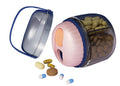 MURRI&MURRDI Pill Organizer with 4 Compartments, Travel Pill Box Portable Pill Case with Anti-Mixing & Wide Openings Design Comp