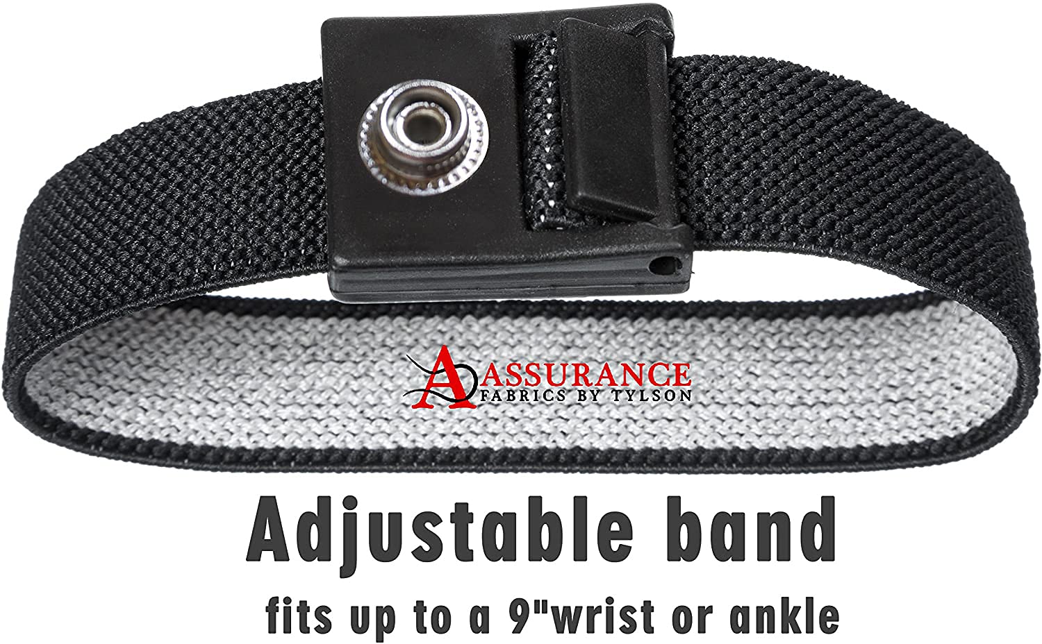 Assurance Designed Black Grounding Wrist Strap 2 Pack. Use for Earth Connection & EMF Radiation Protection - Use for Desk, Floor