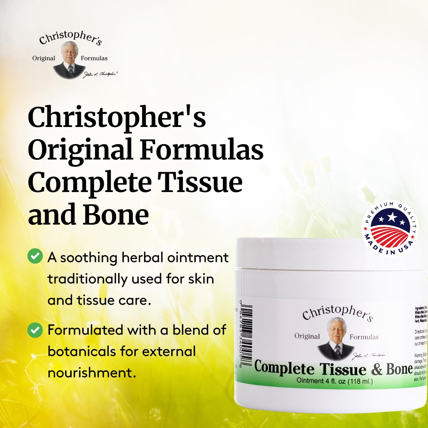 Christopher S Original Formulas Complete Tissue Bone Ointment 4 Fluid Ounce (Pack of 2)
