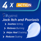 FungiFree Jock Itch Antifungal Cream: Psoriasis and Ringworm Treatment for Skin, Foot & Body - Soothing Itchy Relief for Men and