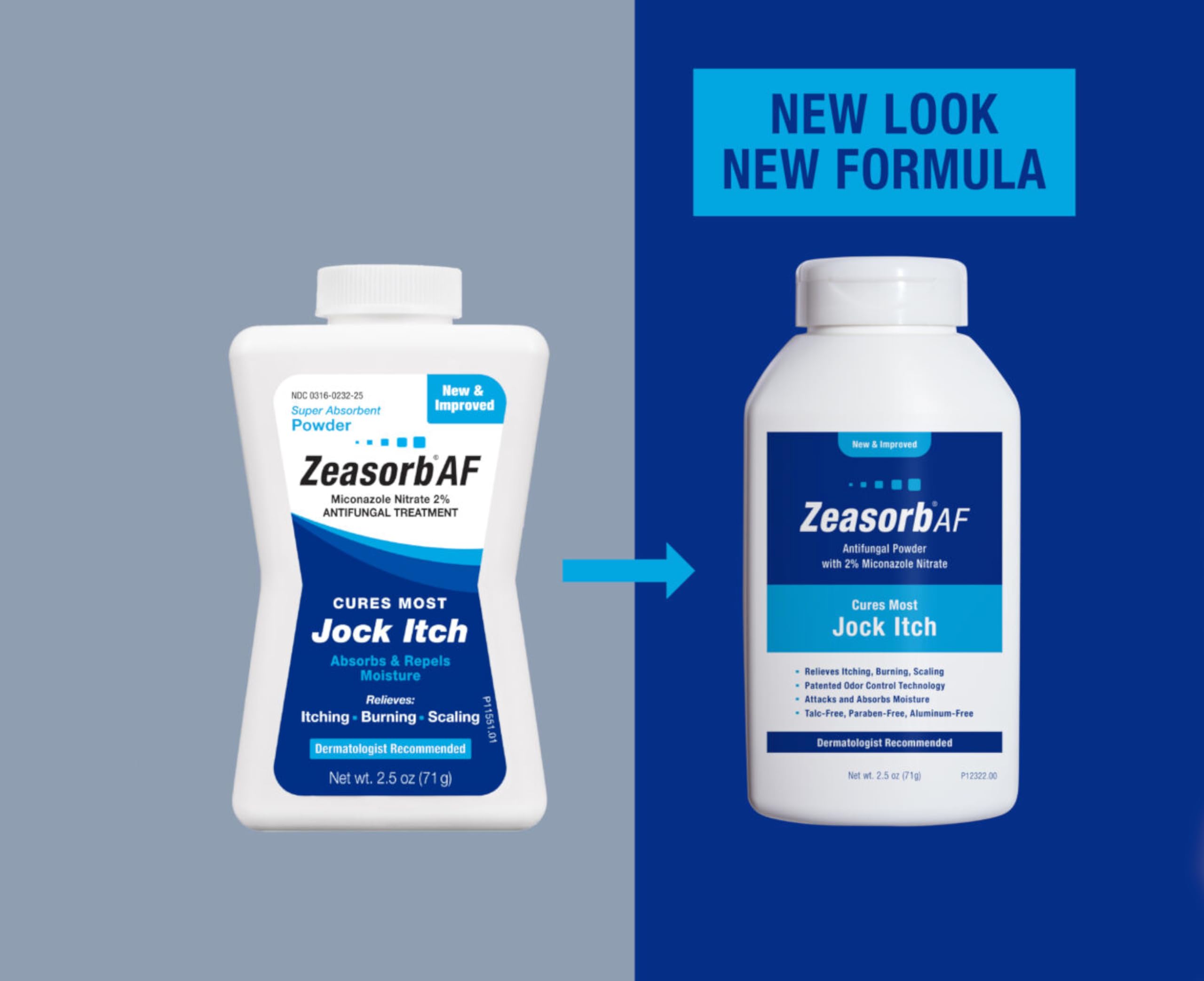 Zeasorb Antifungal Treatment Powder, Jock Itch, 2.5 Ounce (Pack of 2)
