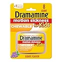Dramamine Kids Chewable, Motion Sickness Relief, Grape Flavor, 8 Count
