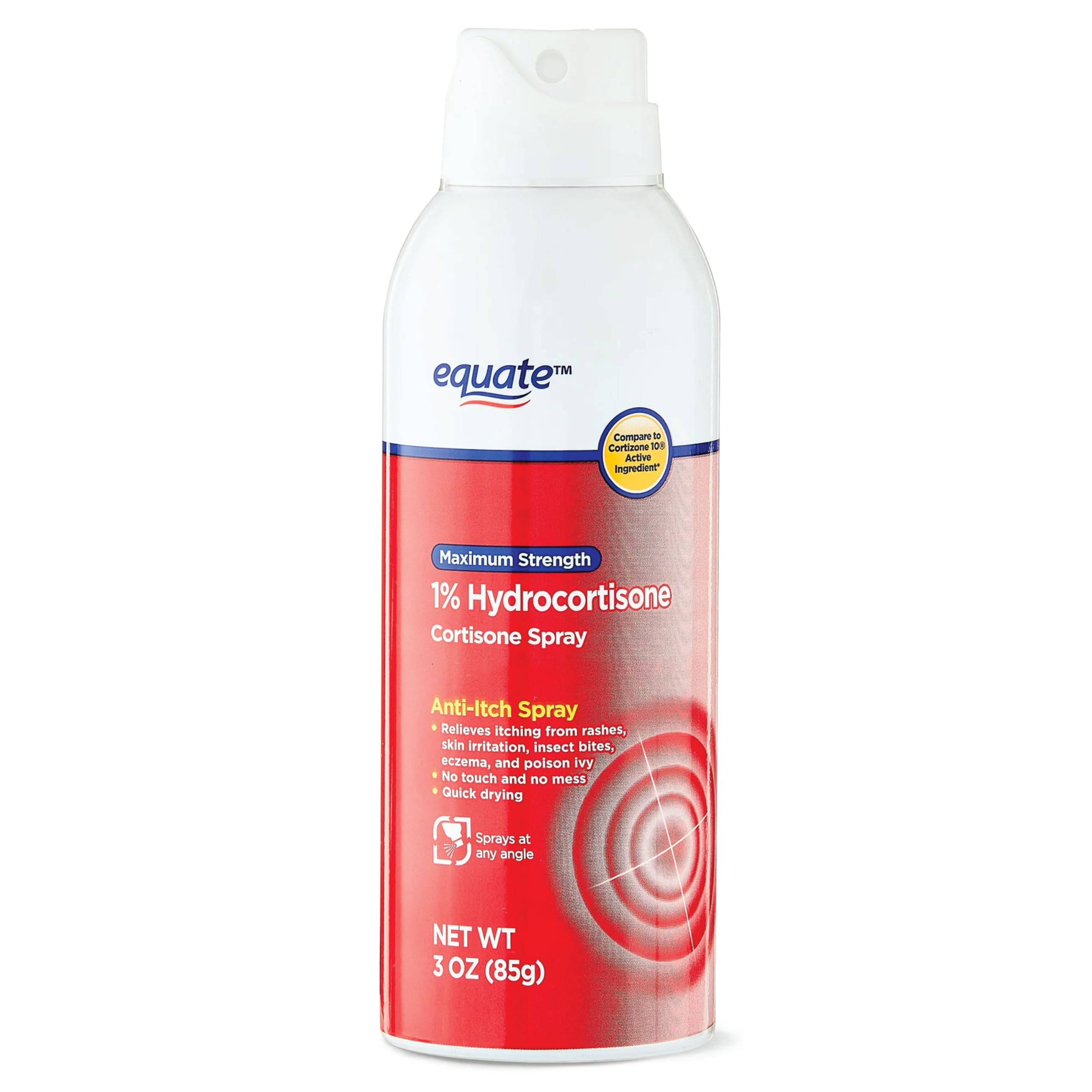 MUHU Equate Maximum Strength Anti-Itch Continuous Spray, 4.0 oz, 4 Ounce (Pack of 1)