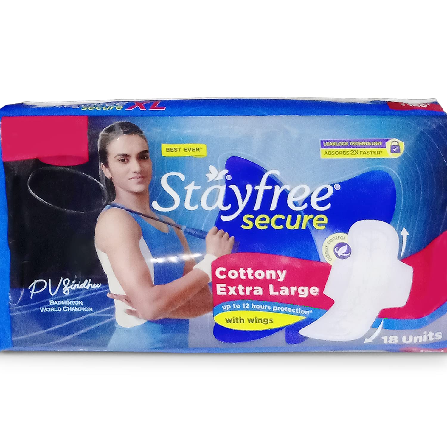 Stayfree Secure Cottony Sanitary Pads For Women With Wings  Extra Large, Pack Of 18