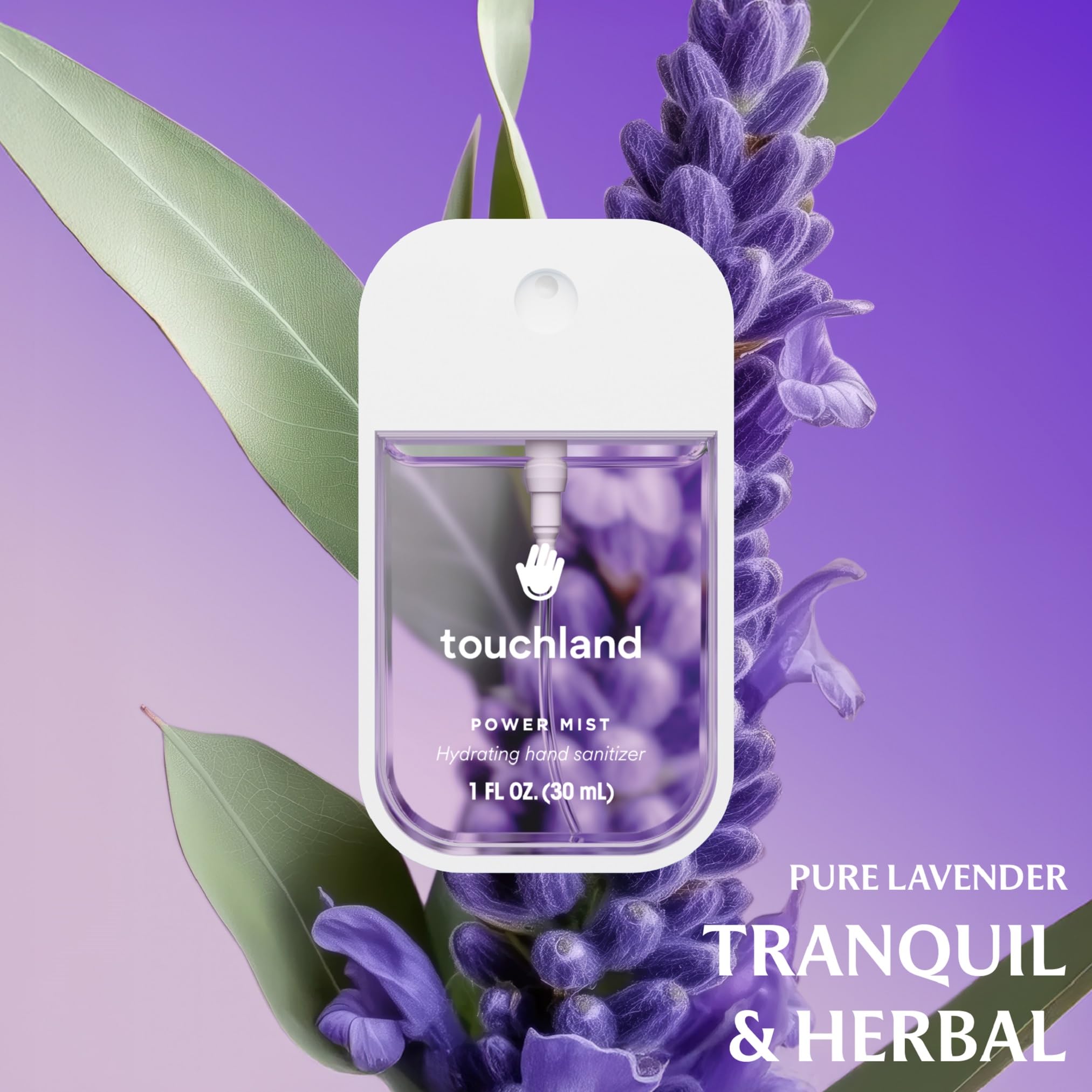 Touchland Power Mist Hydrating Hand Sanitizer Spray, BLOSSOM Trio Set (Lavender, Vanilla, Rainwater), 1 FL. OZ. Travel Size (Set