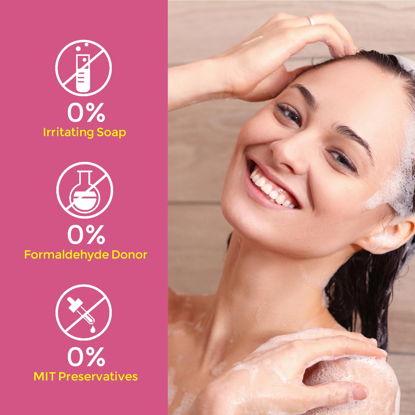 FuYanJie Peach Leaf Feminine Wash For intimate area Hygiene and Itchy, pH Balanced Body Wash with Lactic Acid For Sensitive Skin