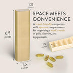 Mimi Medcessories - Pretty Pill Box Set - Stylish, Compact Daily Pill Organizer, Medication Pill Case, Pill Container for Vitami