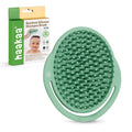 Haakaa Silicone Shampoo Brush - Cradle Cap Brush Comb - Baby Hair Scrubber - Scalp Massager for Newborns & Toddlers - 1pk-Pea Gr