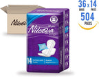 Nileeva Care Maxi Sanitary Napkins with Wings - Ultra Soft, Super Absorbency & Individually Wrapped Super Value Bulk Pack (14 Pa