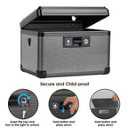 Lockbako Medicine Lock Box with Key, Alluminum Alloy Box for Medication,First aid kit with a Removeable Tray to Store Medicines
