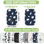 Weewooday 9 Pcs Ostomy Bag Covers Waterproof Ostomy Shower Cover Lightweight Colostomy Bags Reusable Washable Wrap with Adjustab