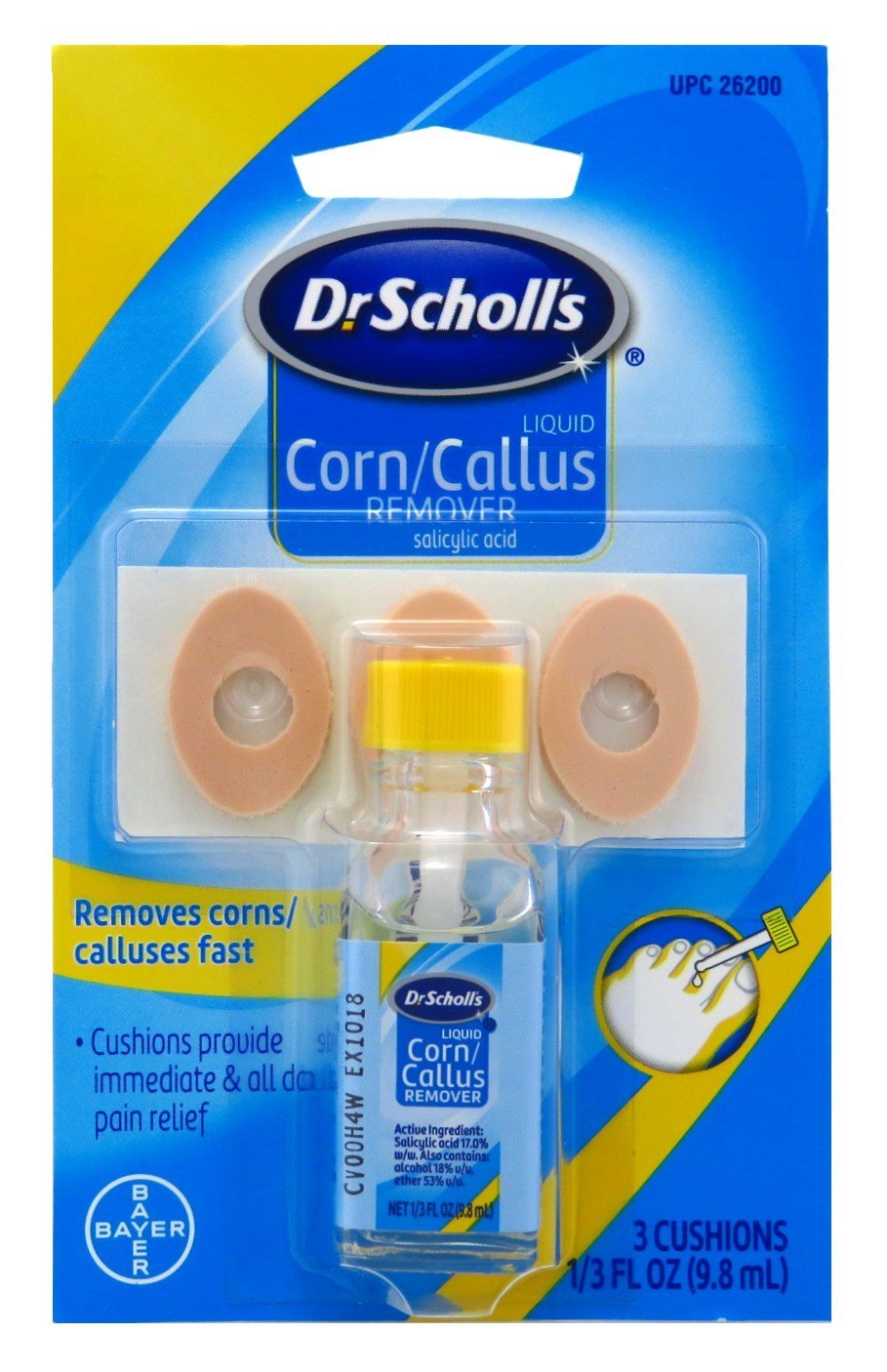 Dr. Scholl's Liquid Corn & Callus Remover, Liquid Kit- 1/3 fl oz.