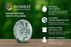 Tree Agate Worry Stone - Genuine Polished Palm & Thumb Stone for Inner Peace, Grounding, Heart Chakra & Travel Mindfulness Gift