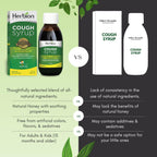 HERBION Naturals Cough Syrup with Honey, Relieves Cough & Soothes Sore Throat, Optimizes Immune, Promotes Lung Function, for Adu